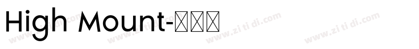 High Mount字体转换